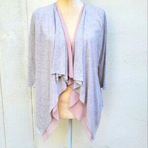 Brixon Ivy Stitch Fix Light Grey Pinson Drape Open Front Cardigan Large xs.